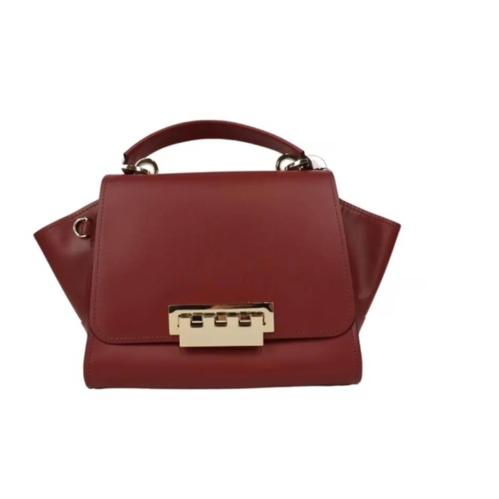 Leather crossbody bag Zac Posen Burgundy in Leather $400 fall casual classic